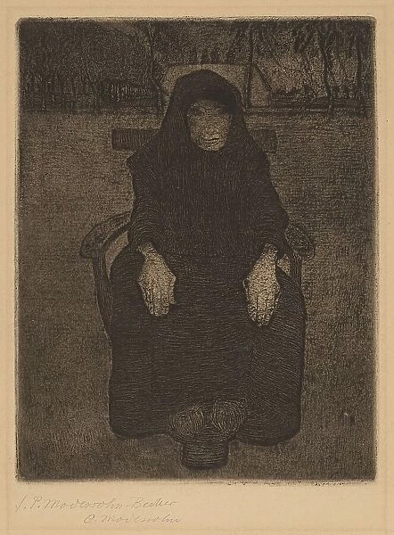 Seated Old Woman, c. 1900. Creator: Paula Modersohn-Becker