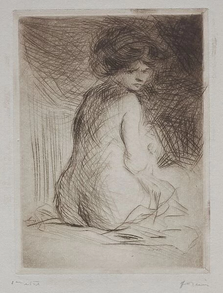Seatetd Nude Woman from the Back. Creator: Jean Louis Forain (French, 1852-1931)
