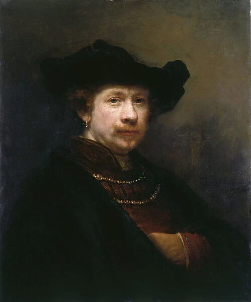 Self-Portrait in a Flat Cap, 1642. Creator: Rembrandt van Rhijn (1606-1669)