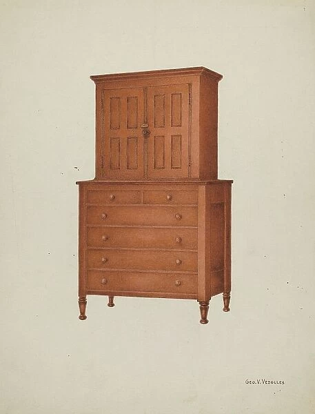 Shaker Cabinet, 1935 / 1942. Creator: George V. Vezolles
