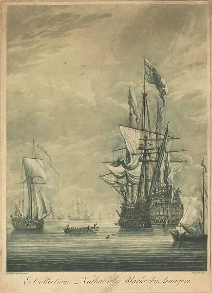 Shipping Scene from the Collection of Nathaniel Blackerby, 1720s. Creator: Elisha Kirkall