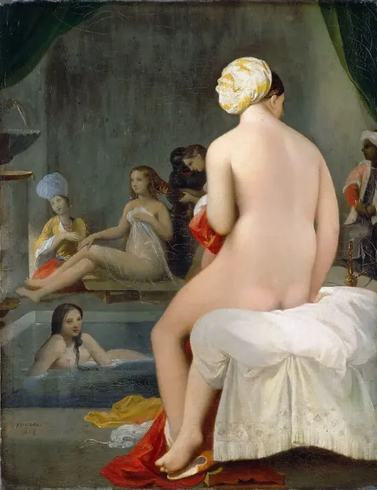 Framed Print : Small Bather, or The Interior of the Harem, 1828 Print Framed Print : Small Bather, or The Interior of the Harem, 1828 Print