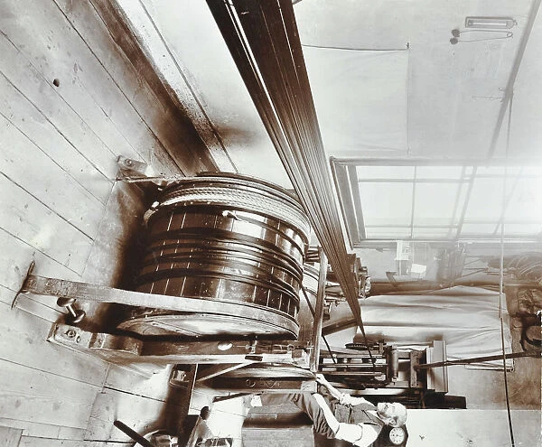 Spitalfields silk weaving industry, Alma Road, Bethnal Green, London, 1909