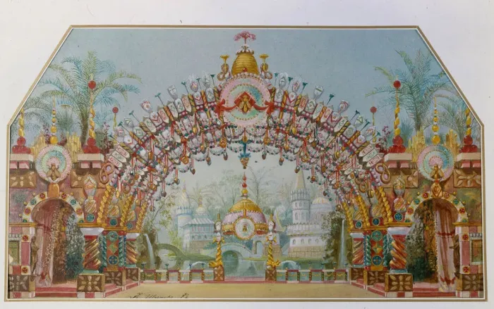 Framed Print : Stage Design for The Nutcracker Ballet Print, 1892 Framed Print : Stage Design for The Nutcracker Ballet Print, 1892
