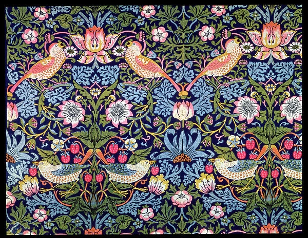 The Strawberry Thief, textile designed by William Morris, 1883