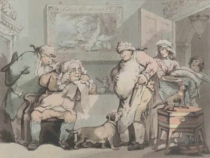 Framed Print : Print of Studious Gluttons, October 1788 Framed Print : Print of Studious Gluttons, October 1788