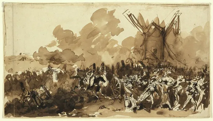 Framed Print : Auguste Raffet Study Print, 1833 Framed Print : Auguste Raffet Study Print, 1833