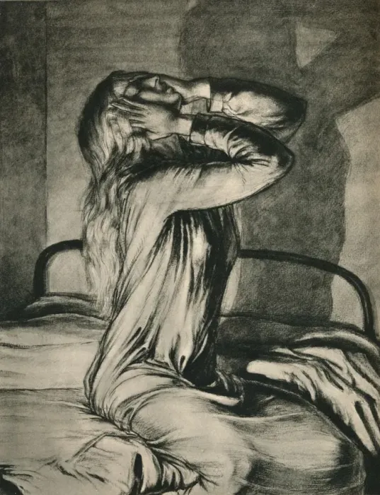 Framed Print : Study of a Girl Print, c1910