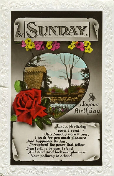 For Sunday, birthday card, c1935