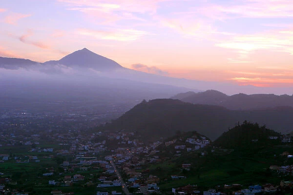 Sunset behind Mount Teide, volcano on Tenerife, Canary Islands, 2007
