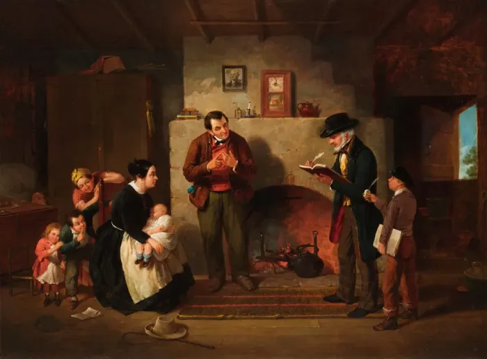 Framed Print : Taking the Census, 1854 Print by Francis William Edmonds Framed Print : Taking the Census, 1854 Print by Francis William Edmonds