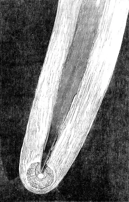 Framed Print : Print of Donati's Comet as seen through Slater's 15-inch refractor