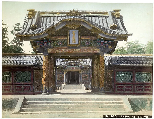 Temple gate, Shiba, Tokyo, Japan, early 20th century(?)