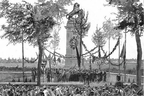 'The Anniversary of the Battle of Waterloo; unveiling the statue at Quatre Bras in memory of Freder Creator: Unknown