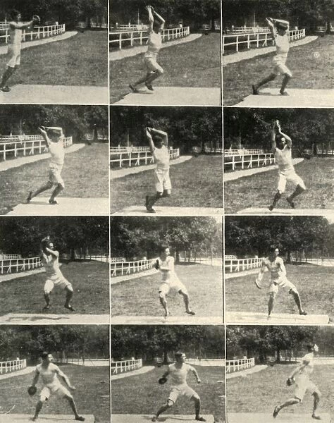 Throwing the discus without turning, 1908. Creator: Unknown