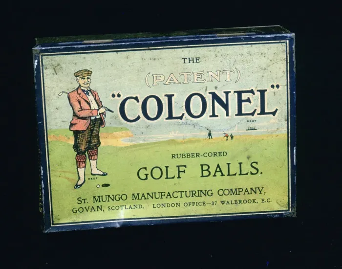 Framed Print : Print of Tin of Colonel Golf Balls, c1909 Framed Print : Print of Tin of Colonel Golf Balls, c1909