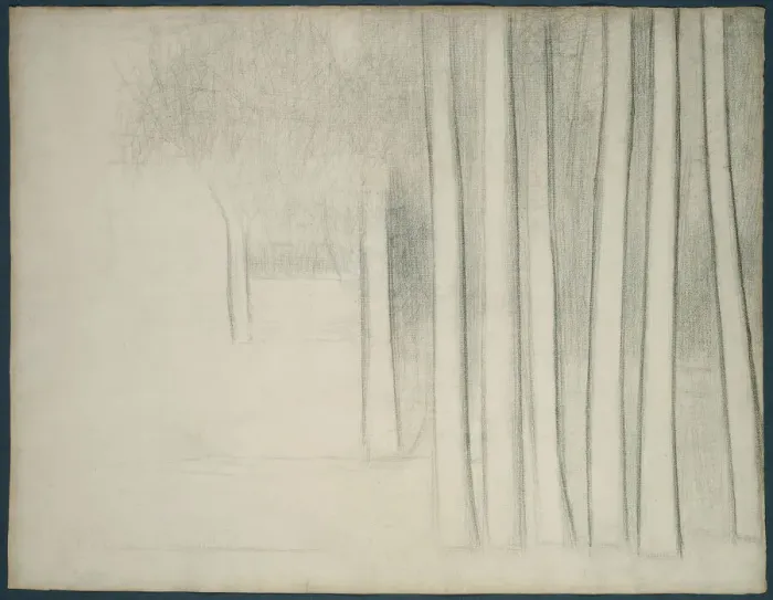 Framed Print : Tree Trunks (study for La Grande Jatte) Print, 1884 Framed Print : Tree Trunks (study for La Grande Jatte) Print, 1884