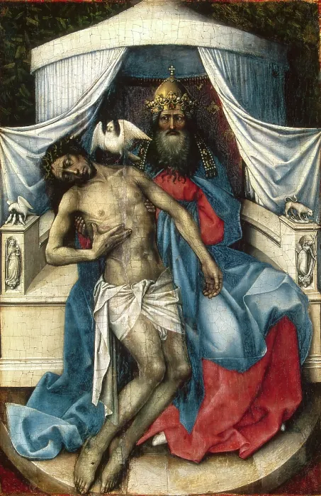 Framed Print : Print of Robert Campin's Trinity, 1433