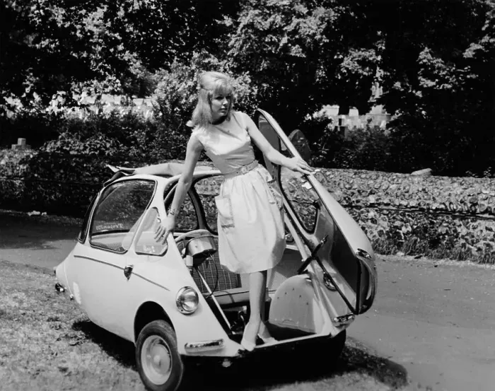Framed Print : Trojan Bubble Car Print, c1962 Framed Print : Trojan Bubble Car Print, c1962