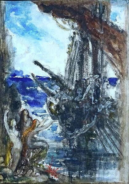 Ulysse et les Sirènes (Ulysses and the Sirens). Creator: Moreau, Gustave (1826-1898)