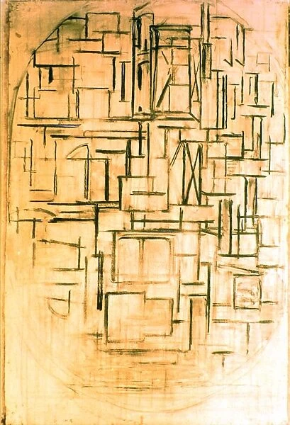 Untitled oval composition 1914. Artist: Piet Mondrian