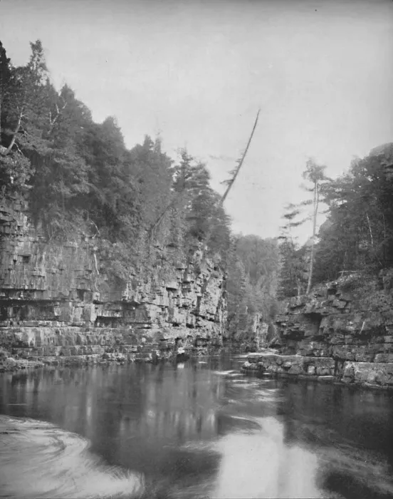 Framed Print : Print of Upper End of Au Sable Chasm