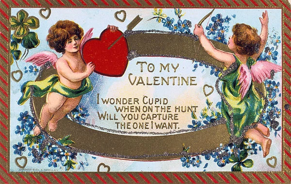 To My Valentine, American Valentine card, c1908