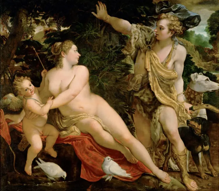 Framed Print : Annibale Carracci Print: Venus and Adonis Framed Print : Annibale Carracci Print: Venus and Adonis