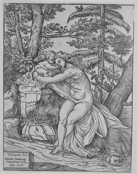 Venus and Cupid, 1566. 1566. Creator: Nicolo Boldrini
