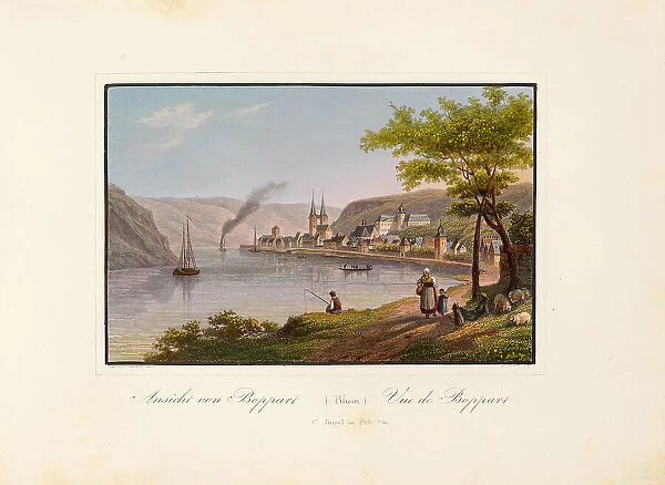 View of Boppard on the Rhine, 1825. Creator: Dielmann, Jakob Fürchtegott (1809-1885)