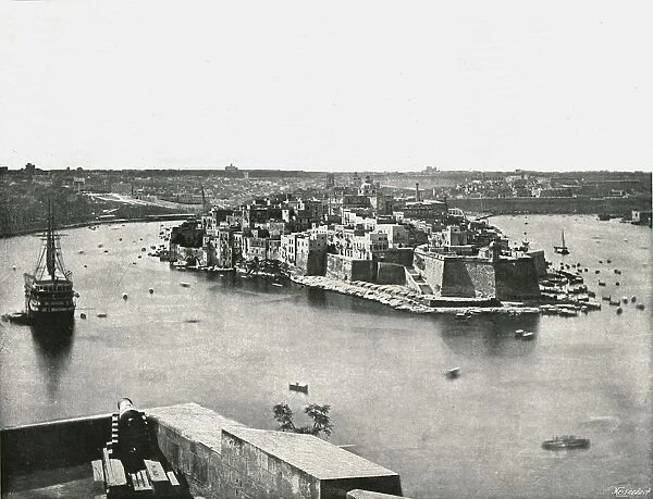 View of the harbour, Valletta, Malta, 1895. Creator: Unknown