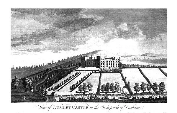 View of Lumley Castle in the Bishoprick of Durham. c1779-1790