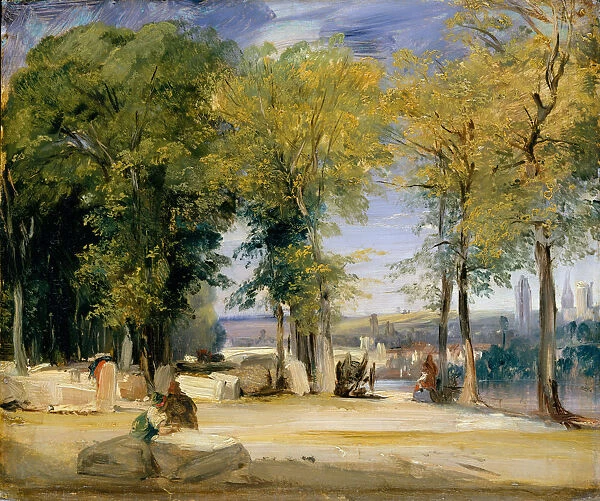 View near Rouen, ca. 1825. Creator: Richard Parkes Bonington
