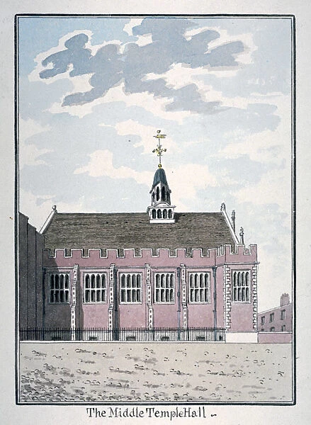 View of the north side of Middle Temple Hall, London, c1800