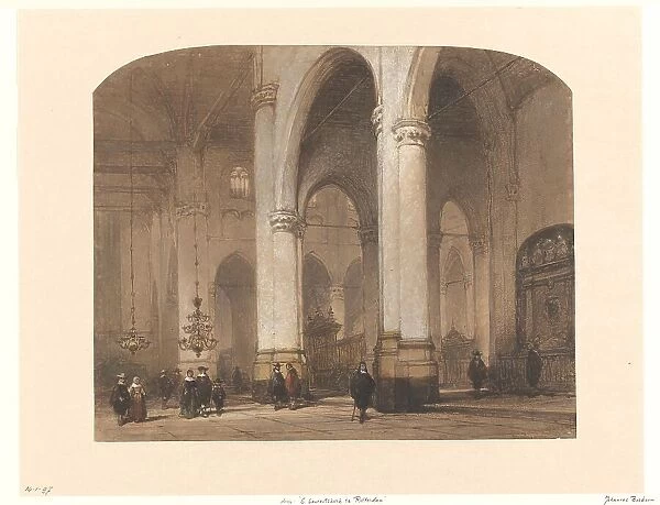 View in the St. Laurenskerk church in Rotterdam, 1827-1891. Creator: Johannes Bosboom