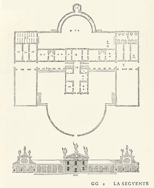 Villa Barbaro, from I quattro libri dell architettura di Andrea Palladio (Book 2