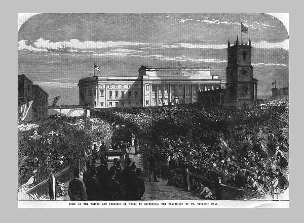 Visit of the Prince and Princess of Wales to Liverpool. The Procession to St. Georges Hall