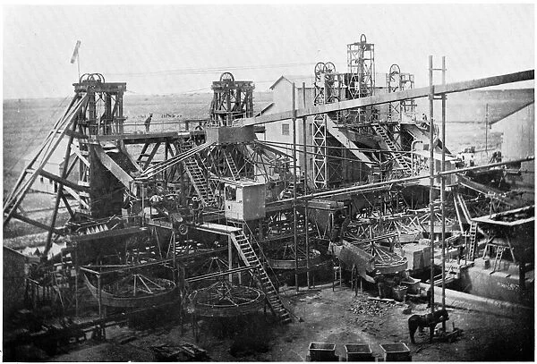 Washing plant at De Beers diamond mines, Kimberley, South Africa, c1900