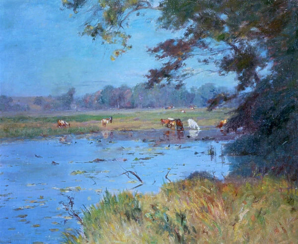 The Watering Pond, c1868-1917. Artist: Walter Clark