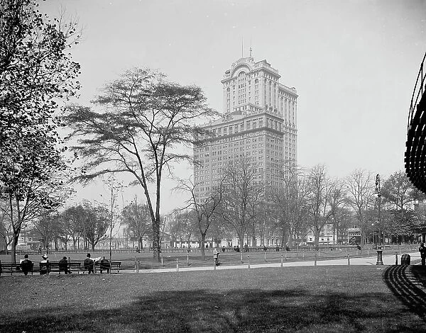 Whitehall Buildings [sic] from Battery Park, New York, between 1910 and 1920. Creator: Unknown