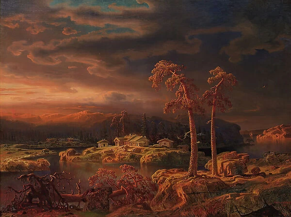 Wilderness landscape, 1861. Creator: Markus Larsson