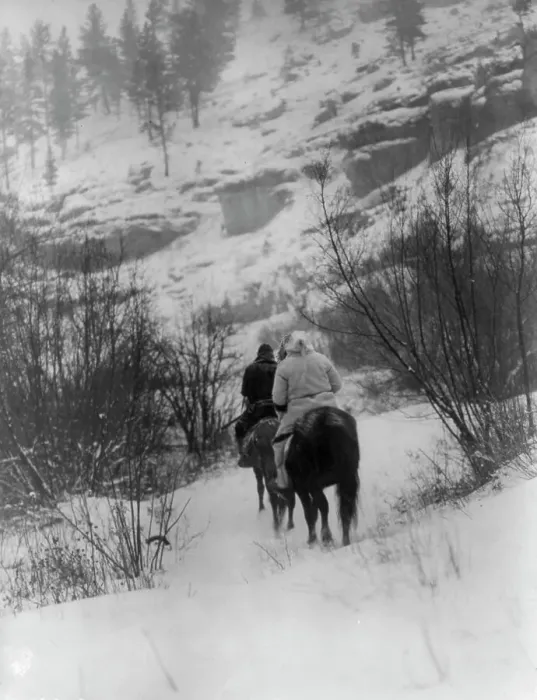 Framed Print : Winter Hunter Apsaroke Print Framed Print : Winter Hunter Apsaroke Print