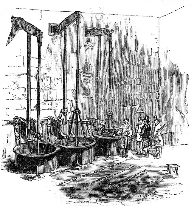 Framed Print : Print of The Woolwich blowing machine, 1886 Framed Print : Print of The Woolwich blowing machine, 1886