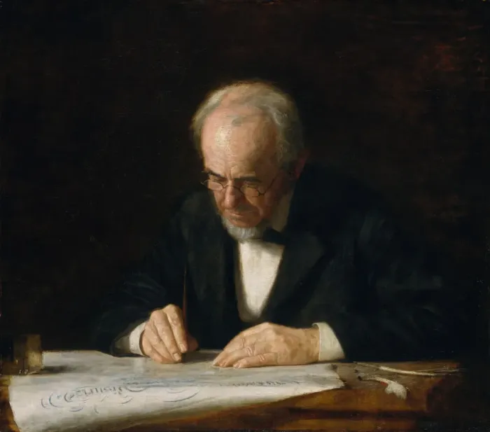 Framed Print : Thomas Eakins' The Writing Master, 1882 Print Framed Print : Thomas Eakins' The Writing Master, 1882 Print