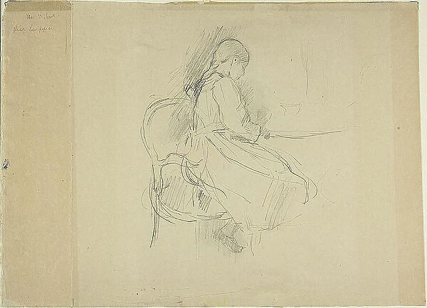 Young Girl Seated at a Table, n.d. Creator: Berthe Morisot
