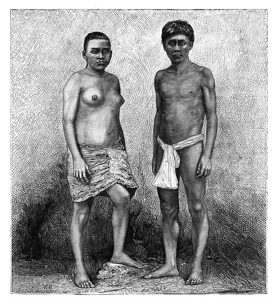 Young Talamancas Indians, Central America, c1890