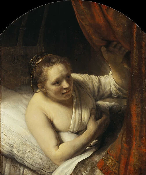 Young woman in bed, 1645-1647. Creator: Rembrandt van Rhijn (1606-1669)