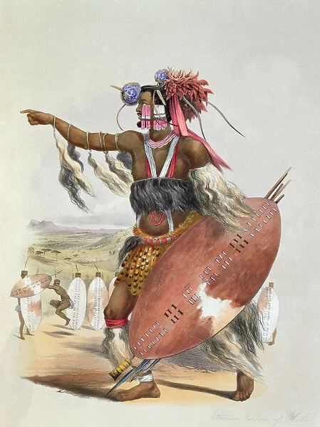 Zulu warrior, Utimuni, nephew of Chaka the late Zulu king, 1849