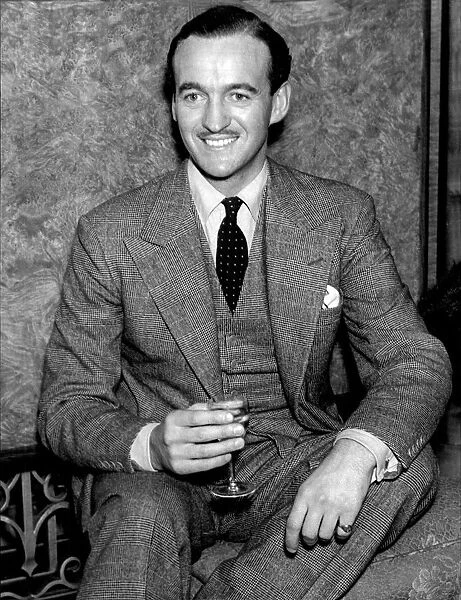 David Niven in 1939. David Niven, actor, after returning to London to re-join