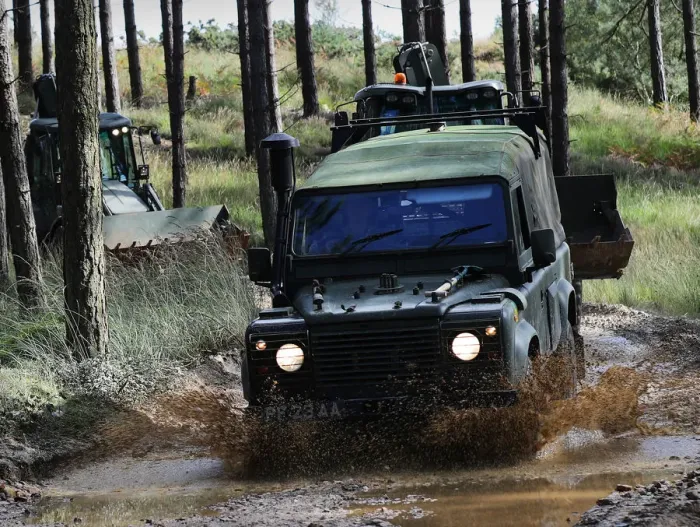 Framed Print : Print of 131 Commando Squadron Land Rover Training Exercise Framed Print : Print of 131 Commando Squadron Land Rover Training Exercise